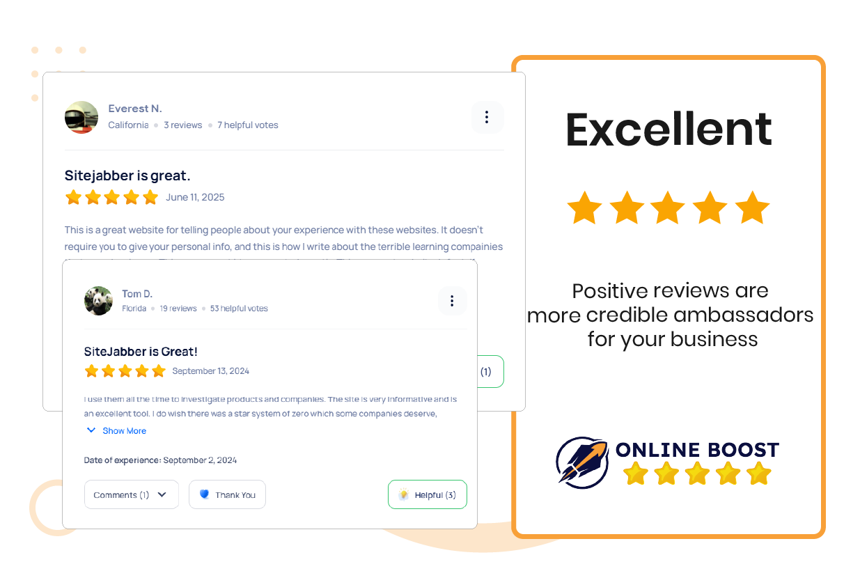  Get Authentic Sitejabber Reviews From Online Boost